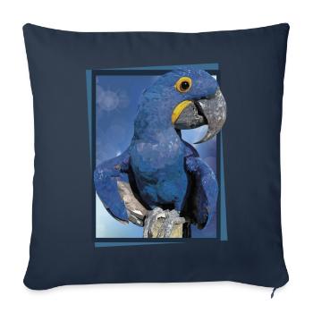 Hyazinth-Ara - Sofakissenbezug 45 x 45 cm - Navy - Vorne