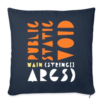 Vide statique public - Housse de coussin décorative 45 x 45 cm - bleu marine - Devant