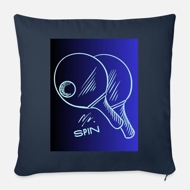 Mr Spin Tennis Tischtennis - Sofakissenbezug 45 x 45 cm - Navy