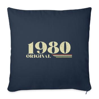 Original 1980's Vintage 1980's Retro 1980's Birthday - Sofa pillowcase 17,3'' x 17,3'' (45 x 45 cm) - navy - Front
