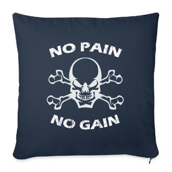 PAS DE PAIN PAS DE GAIN Bodybuilder - Housse de coussin décorative 45 x 45 cm - bleu marine - Devant
