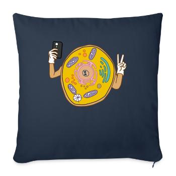Cellfie Science Biology Cell Laboratory - Housse de coussin décorative 45 x 45 cm - bleu marine - Devant