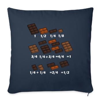 Math chocolate math Mathematician teacher - Sofa pillowcase 17,3'' x 17,3'' (45 x 45 cm) - navy - Front
