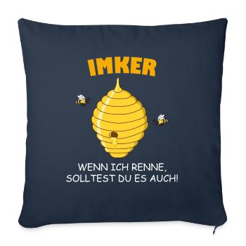 Beekeeper honey bee beekeeping honeycomb gift - Sofa pillowcase 17,3'' x 17,3'' (45 x 45 cm) - navy - Front