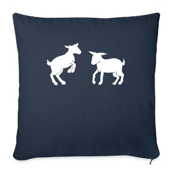 Ziege Bauernhof Bauer Ranch Tiere Geschenk - Sofakissenbezug 45 x 45 cm - Navy - Vorne