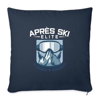 Après-ski Elite Ski Vacances en équipe Sports Ski - Housse de coussin décorative 45 x 45 cm - bleu marine - Devant