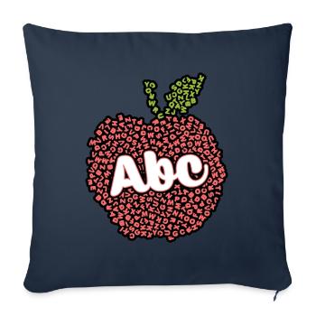 Apple Made from the Alphabet - Sofa pillowcase 17,3'' x 17,3'' (45 x 45 cm) - navy - Front