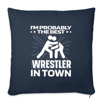 Wrestling Wrestler Lustig - Sofakissenbezug 45 x 45 cm - Navy - Vorne