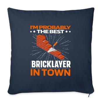 Masonry brick - Sofa pillowcase 17,3'' x 17,3'' (45 x 45 cm) - navy - Front