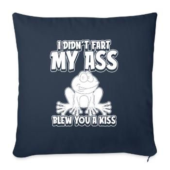 Frog Toad Humor - Sofa pillowcase 17,3'' x 17,3'' (45 x 45 cm) - navy - Front