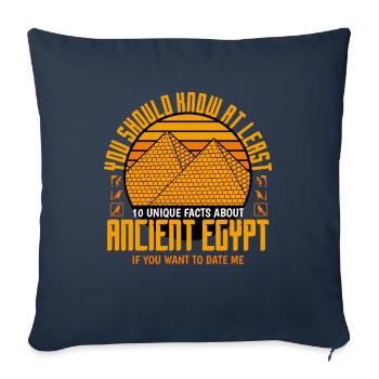 Archaeologist - To Date Me - Sofa pillowcase 17,3'' x 17,3'' (45 x 45 cm) - navy - Front