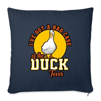 Ducks - I've Got A Bad Case Of The Duck Fever - Sofa pillowcase 17,3'' x 17,3'' (45 x 45 cm) - navy - Front
