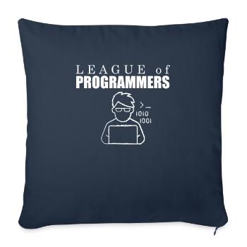 Developer Coder Programmer League - Housse de coussin décorative 45 x 45 cm - bleu marine - Devant