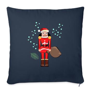 Santa Nutcracker Christmas - Sofa pillowcase 17,3'' x 17,3'' (45 x 45 cm) - navy - Front