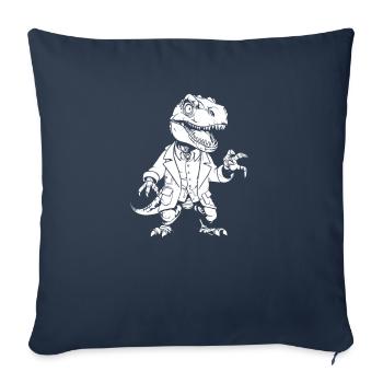 Trex T Rex Dino Cool - Housse de coussin décorative 45 x 45 cm - bleu marine - Devant