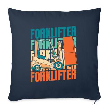 Forklift Forklift Driver - Sofa pillowcase 17,3'' x 17,3'' (45 x 45 cm) - navy - Front