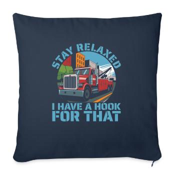 Service de remorquage Dépanneuse - Housse de coussin décorative 45 x 45 cm - bleu marine - Devant