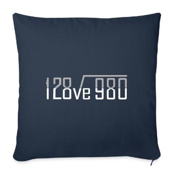 Formel der Liebe - Formula of Love - Sofa pillowcase 17,3'' x 17,3'' (45 x 45 cm) - navy - Front