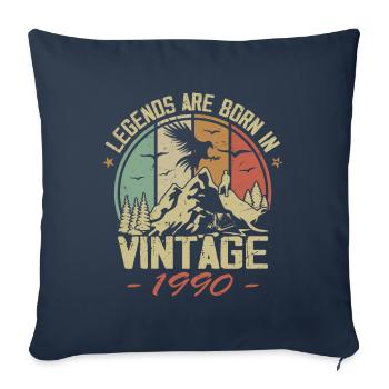 The Legends Were Born In 1990 - 34th Anniversary - Sofa pillowcase 17,3'' x 17,3'' (45 x 45 cm) - navy - Front