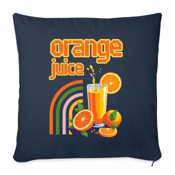 Jus d'orange - Housse de coussin décorative 45 x 45 cm - bleu marine - Devant