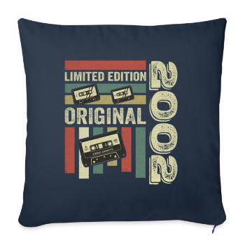Vintage 2002 - Retro Birthday Quote 2002 - Sofa pillowcase 17,3'' x 17,3'' (45 x 45 cm) - navy - Front