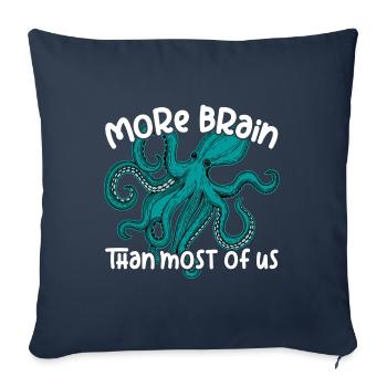 Smart Octopuses - Big Octopu - Sofa pillowcase 17,3'' x 17,3'' (45 x 45 cm) - navy - Front