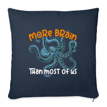 Smart Octopuses - Big Octopus - Sofa pillowcase 17,3'' x 17,3'' (45 x 45 cm) - navy - Front