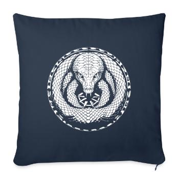 Snake - Sofa pillowcase 17,3'' x 17,3'' (45 x 45 cm) - navy - Front