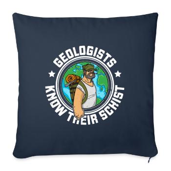 Géologue Études en sciences naturelles Profession - Housse de coussin décorative 45 x 45 cm - bleu marine - Devant