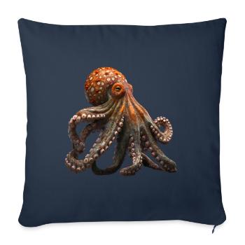 La pieuvre est une créature marine fascinante - Housse de coussin décorative 45 x 45 cm - bleu marine - Devant