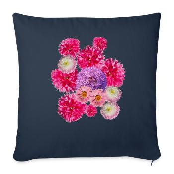 pink blossom dream blossoms pink bouquet - Sofa pillowcase 17,3'' x 17,3'' (45 x 45 cm) - navy - Front