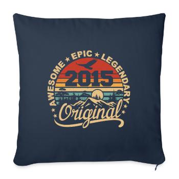 Original 2015 Retro 2015 Birthday Gift 2015 - Sofa pillowcase 17,3'' x 17,3'' (45 x 45 cm) - navy - Front