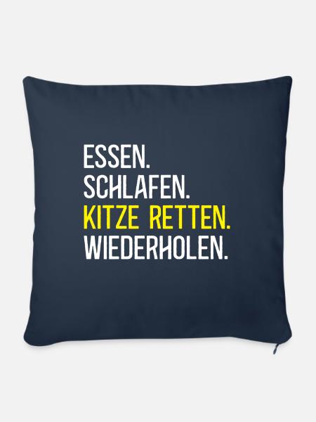 Rehkitz Retter Kitze Retten Kitzrettung Tierretter - Sofakissenbezug 45 x 45 cm - Navy