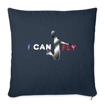 I can Fly Basketball - Sofa pillowcase 17,3'' x 17,3'' (45 x 45 cm) - navy - Front