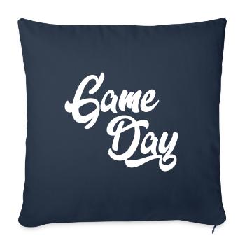 Game day game gamer nerd cadeau adolescent - Housse de coussin décorative 45 x 45 cm - bleu marine - Devant