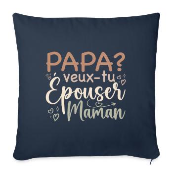 Daddy Do You Want To Marry Mom - Marriage Proposal - Sofa pillowcase 17,3'' x 17,3'' (45 x 45 cm) - navy - Front