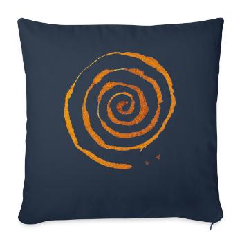 Spirale - Housse de coussin décorative 45 x 45 cm - bleu marine - Devant