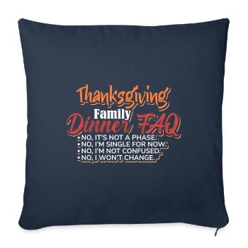Gay Thanksgiving Thanksgayving Coming Out LGBT - Housse de coussin décorative 45 x 45 cm - bleu marine - Devant