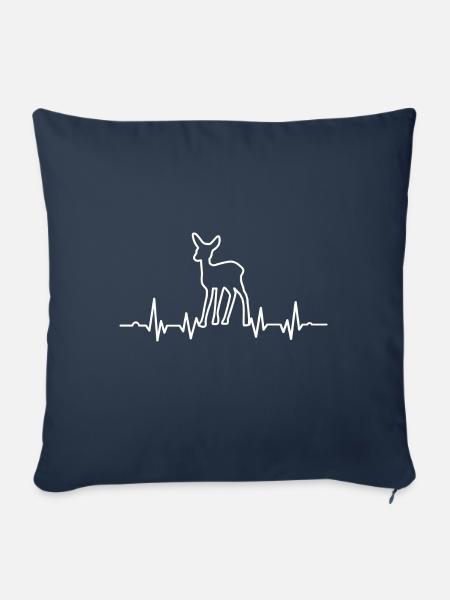 Tierschutz Rehe Retten Kitze Kitzrettung Rehkitz - Sofakissenbezug 45 x 45 cm - Navy