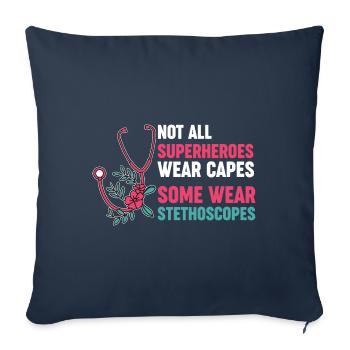 Cardiologist Humor Cardiology Nurse - Sofa pillowcase 17,3'' x 17,3'' (45 x 45 cm) - navy - Front