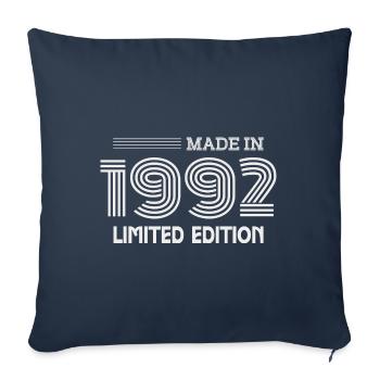 cadeau anniversaire 1992 idée cadeau 1992 - Housse de coussin décorative 45 x 45 cm - bleu marine - Devant