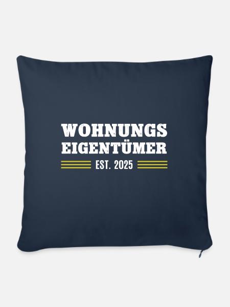 Wohnungseigentümer 2025 Wohnung Eigentümer - Sofakissenbezug 45 x 45 cm - Navy