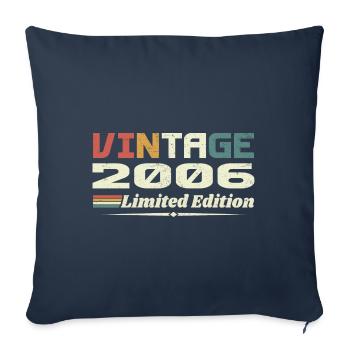 Vintage 2006 Gift 2006 Birthday 2006 Retro - Sofa pillowcase 17,3'' x 17,3'' (45 x 45 cm) - navy - Front