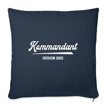 Kommandant Karneval 2025 Fasching Prinzengarde - Sofakissenbezug 45 x 45 cm - Navy - Vorne