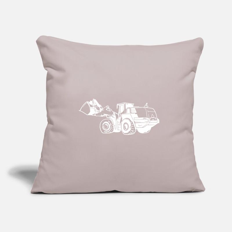 Loading machine Silhouette wheel loader quarry Sofa pillowcase 17,3'' x 17,3'' (45 x 45 cm)
