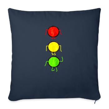 Ampel Männchen Fahrschule Auto - Sofakissenbezug 45 x 45 cm - Navy - Vorne