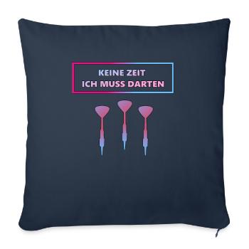 Fléchettes fléchettes fléchettes - Housse de coussin décorative 45 x 45 cm - bleu marine - Devant
