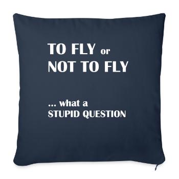 Pilot saying - Sofa pillowcase 17,3'' x 17,3'' (45 x 45 cm) - navy - Front