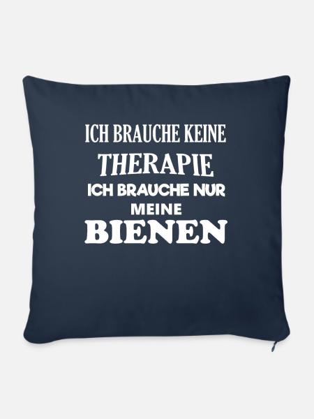 Bienen Imker Spruch Therapie - Sofakissenbezug 45 x 45 cm - Navy