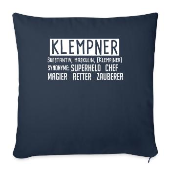 plumber - Sofa pillowcase 17,3'' x 17,3'' (45 x 45 cm) - navy - Front